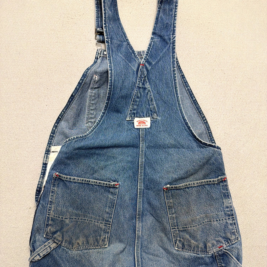 Vintage Roundhouse Made in USA Cut Off Overalls Size 36