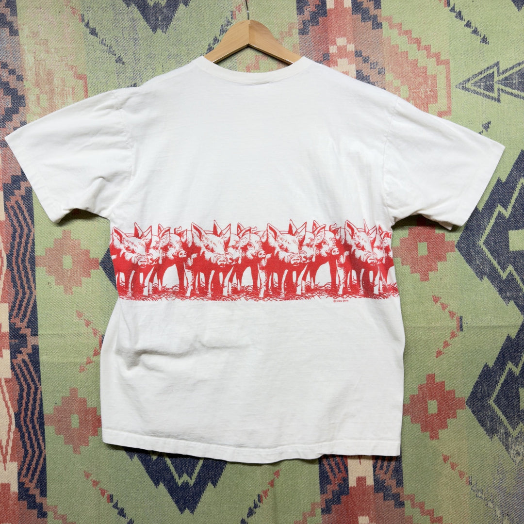 Crazy Shirts Powder Pigs Vintage T Shirt Size XL 90s