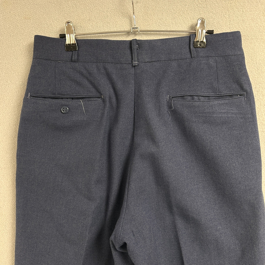 Vintage 1967 US Military Blue Wool Trousers Size 30X32