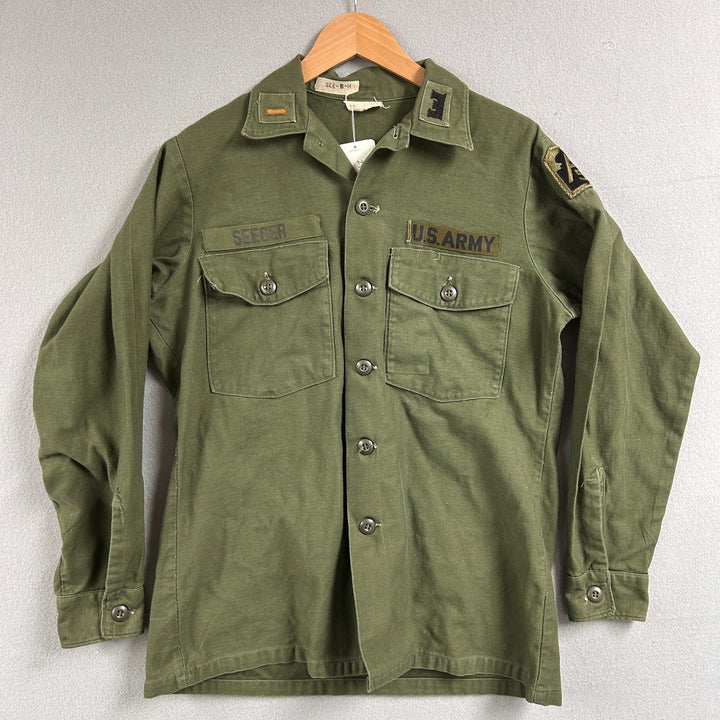 Vintage 1970s US Military Og 107 Field Shirt Size Medium