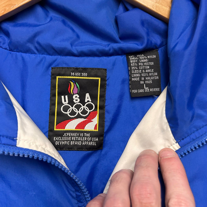 Vintage USA Olympics Windbreaker Jacket Size Large