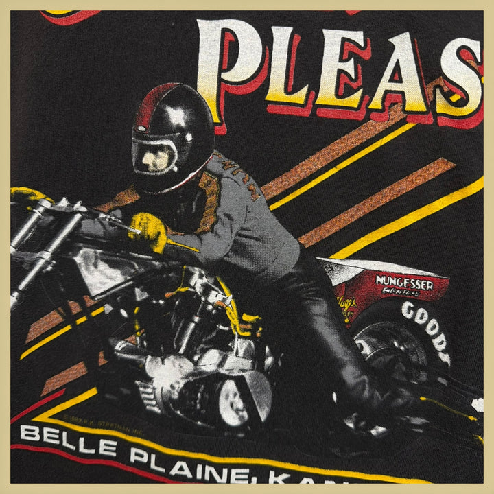 VTG Nungesser Engineering Geezer Pleaser 80s Harley Drag Racing T Shirt Medium