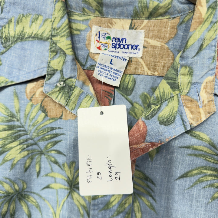 Reyn Spooner Vintage Hawaiian Floral Button Down Shirt Large 90s