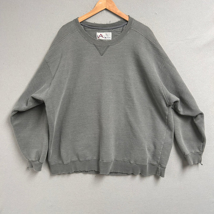 Vintage Russell Athletic Distressed Heavyweight Gray Sweatshirt Size XXL