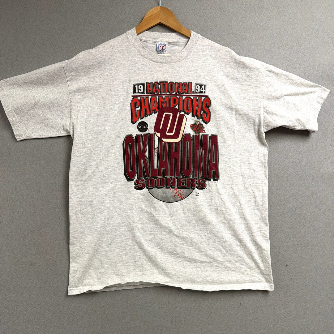 Vintage OU Sooners Baseball National Champions T Shirt Size XXL