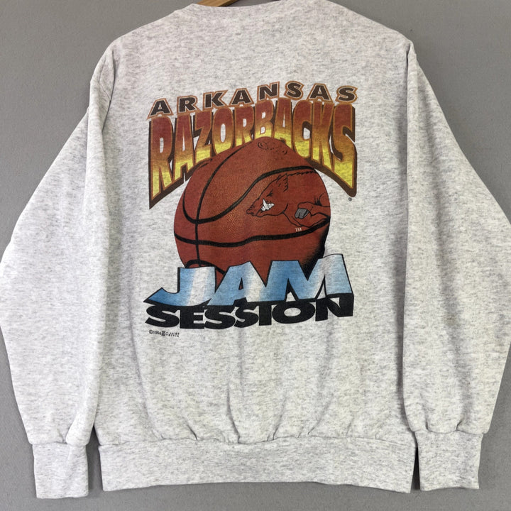 Vintage University of Arkansas Basketball Jam Session Sweatshirt Size Large