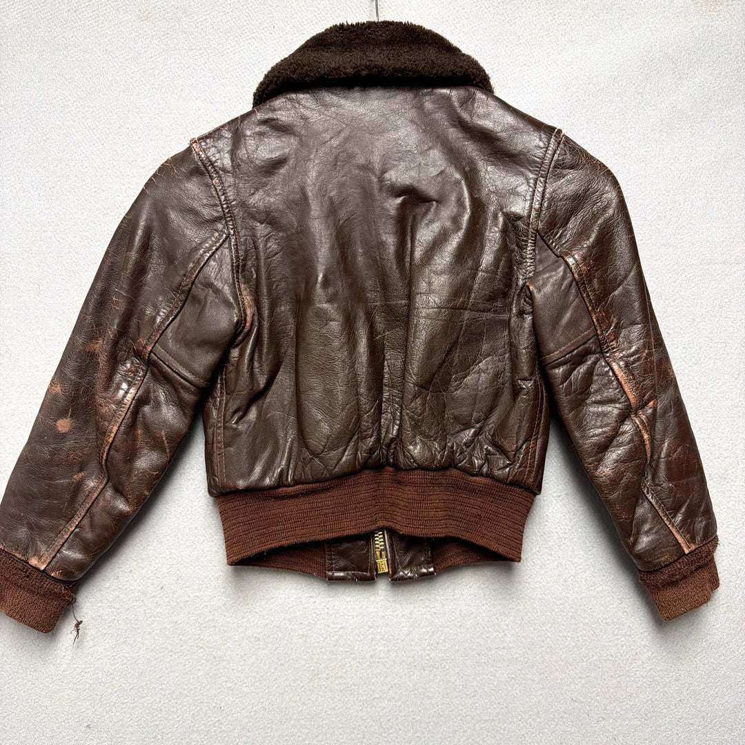 Vintage Kids William Barry Steerhide Jacket Size Small