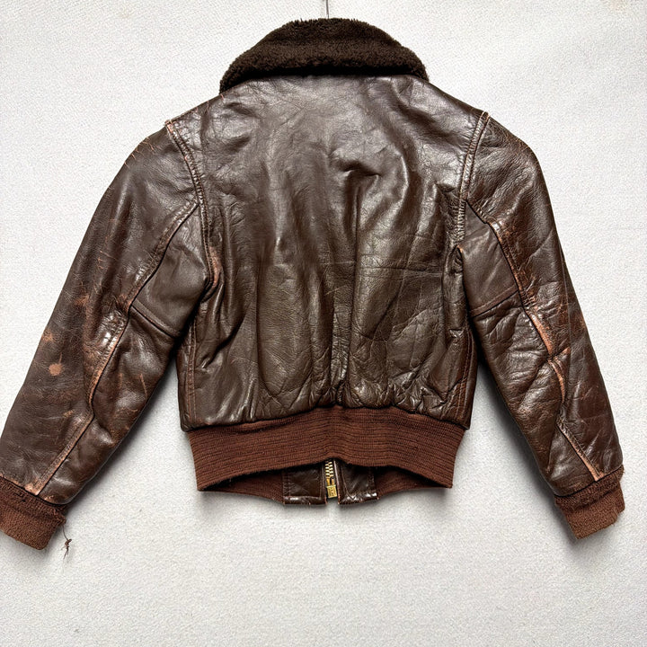 Vintage Kids William Barry Steerhide Jacket Size Small