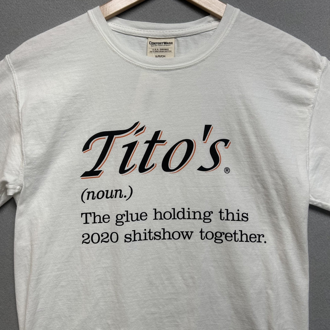 Tito's Vodka Dictionary Definition Promo White T Shirt Men's Size Small