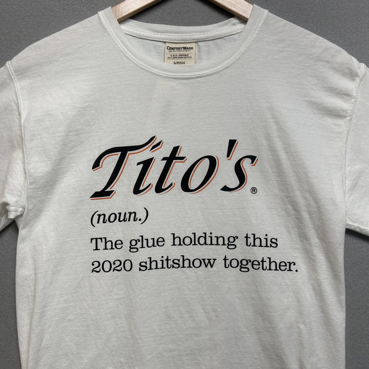 Tito's Vodka Dictionary Definition Promo White T Shirt Men's Size Small