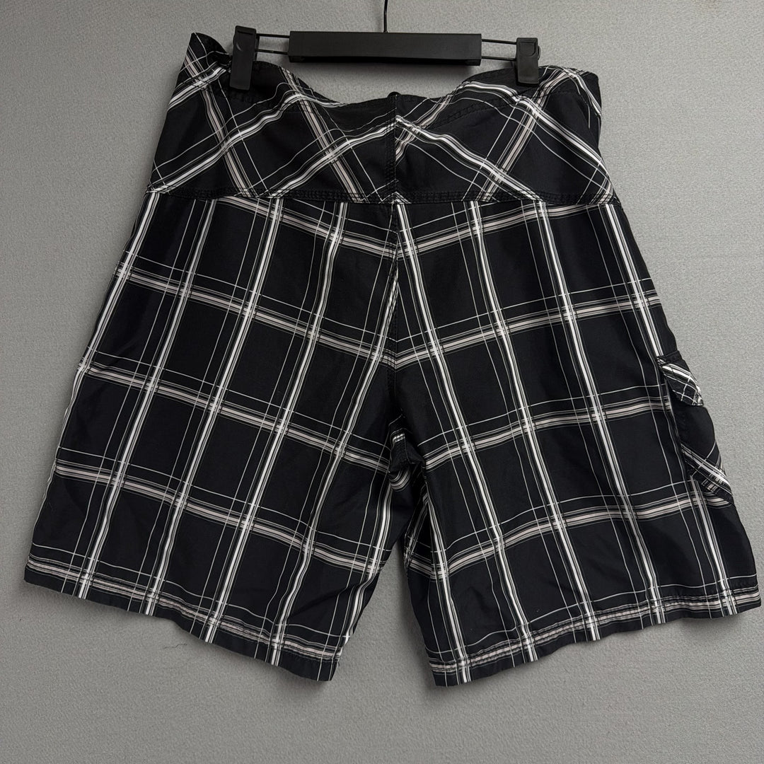 Hurley Plaid Y2K Board Shorts Size 36
