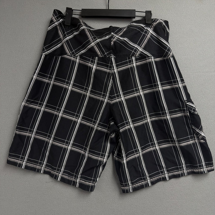 Hurley Plaid Y2K Board Shorts Size 36