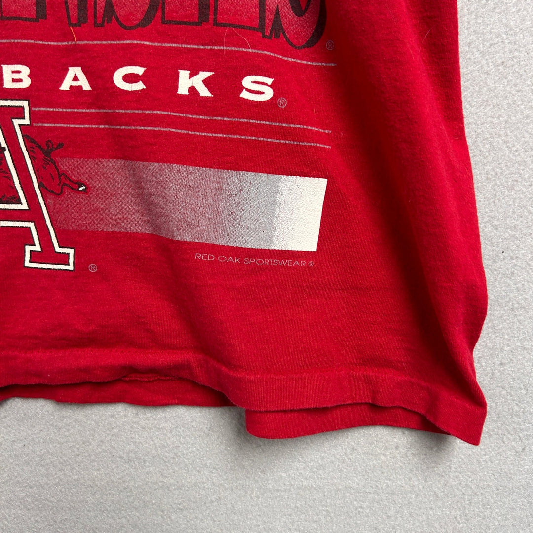 Vintage University of Arkansas Cropped T Shirt Size XL