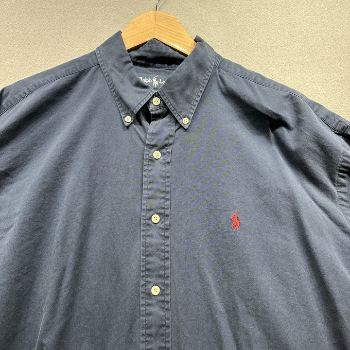 Vintage Ralph Lauren Blue Button Down Shirt Size XL