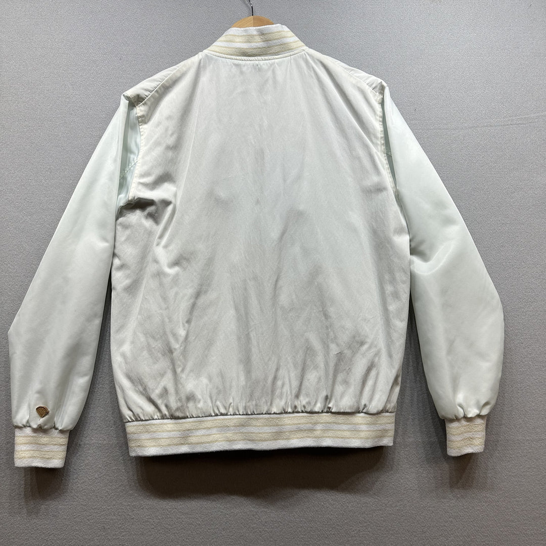 Diamond Supply Co White Bomber Jacket Size Medium
