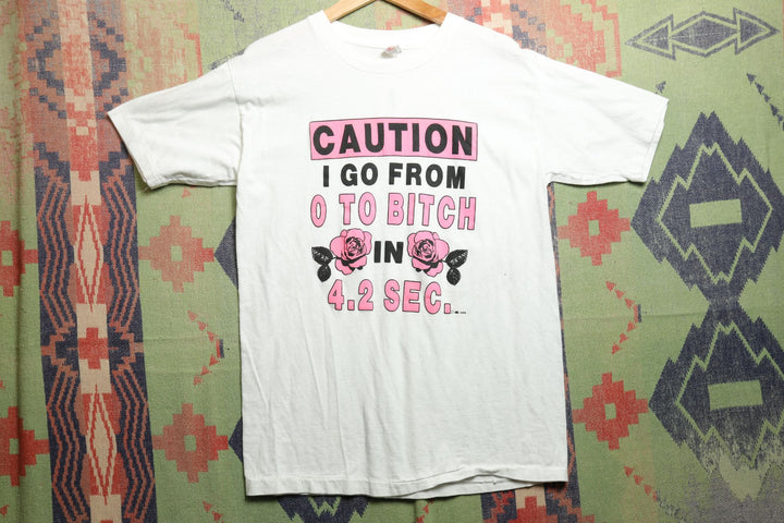 0 to Bitch Vintage T Shirt Medium 90s