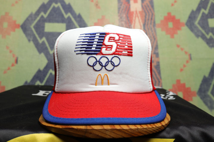 USA Olympics Mcdonalds Vintage Snapback Trucker Hat 80s