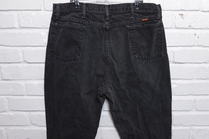 Rustler Vintage Black Denim Jeans 90s 35/33