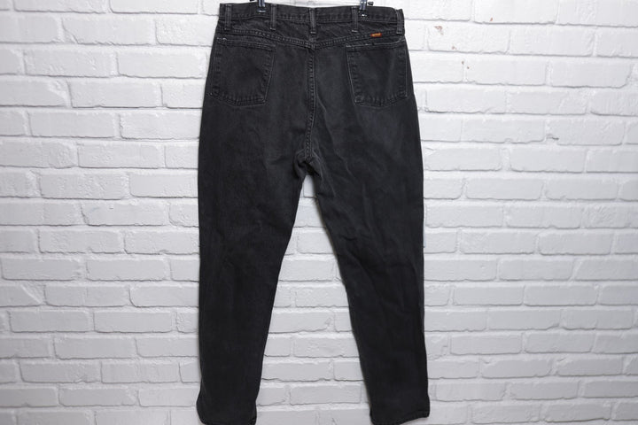 Rustler Vintage Black Denim Jeans 90s 35/33