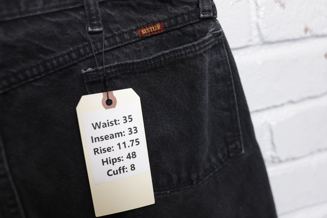Rustler Vintage Black Denim Jeans 90s 35/33