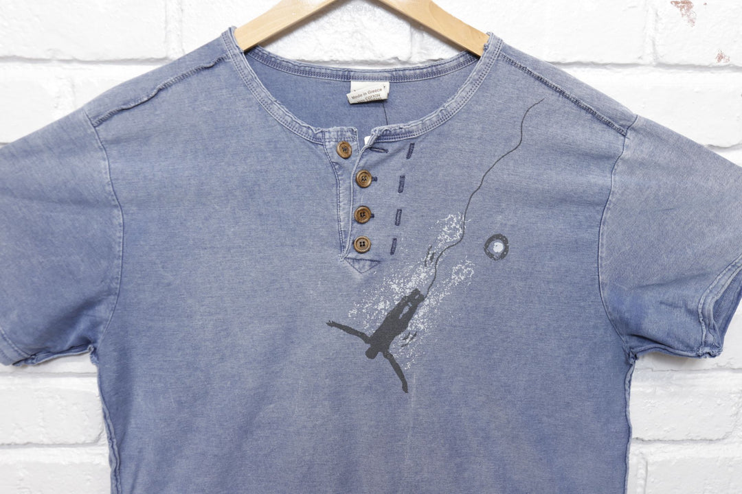 Bungee Jumping Vintage Mineral Wash T Shirt 90s Large
