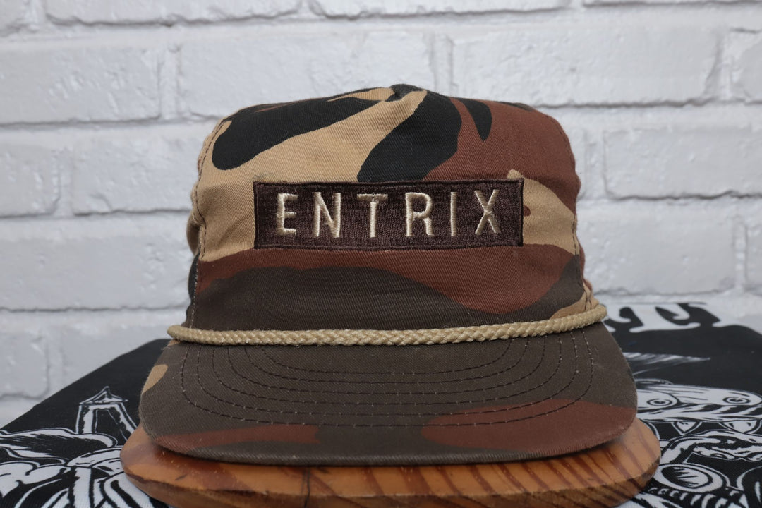 80s Vintage Entrix Camo Trucker Hat