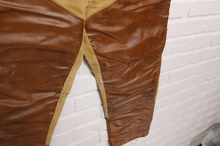 Field and Fireside Vintage Leather Brush Pants 70s 33/26.5