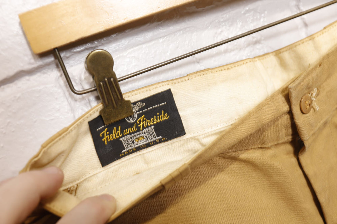 Field and Fireside Vintage Leather Brush Pants 70s 33/26.5
