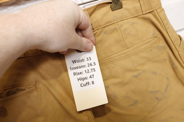 Field and Fireside Vintage Leather Brush Pants 70s 33/26.5