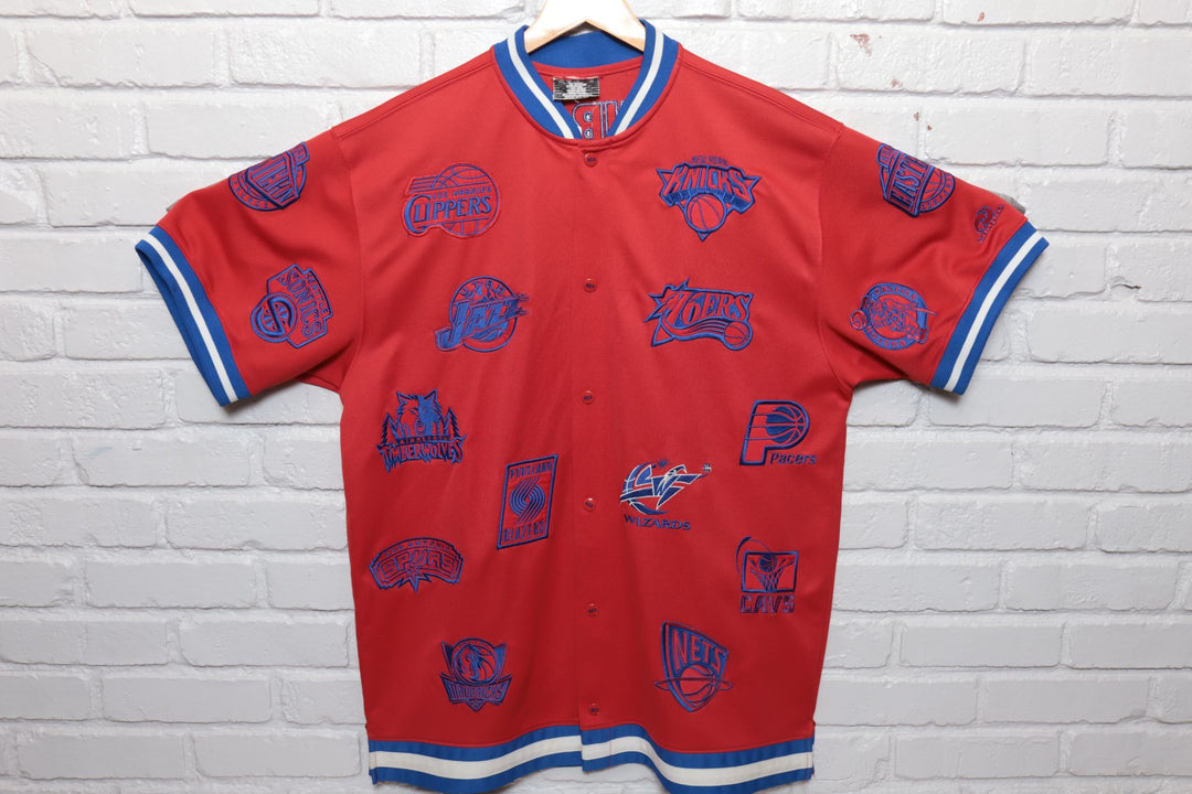 NBA Logos Vintage Warm Up Shirt  XL 2000s