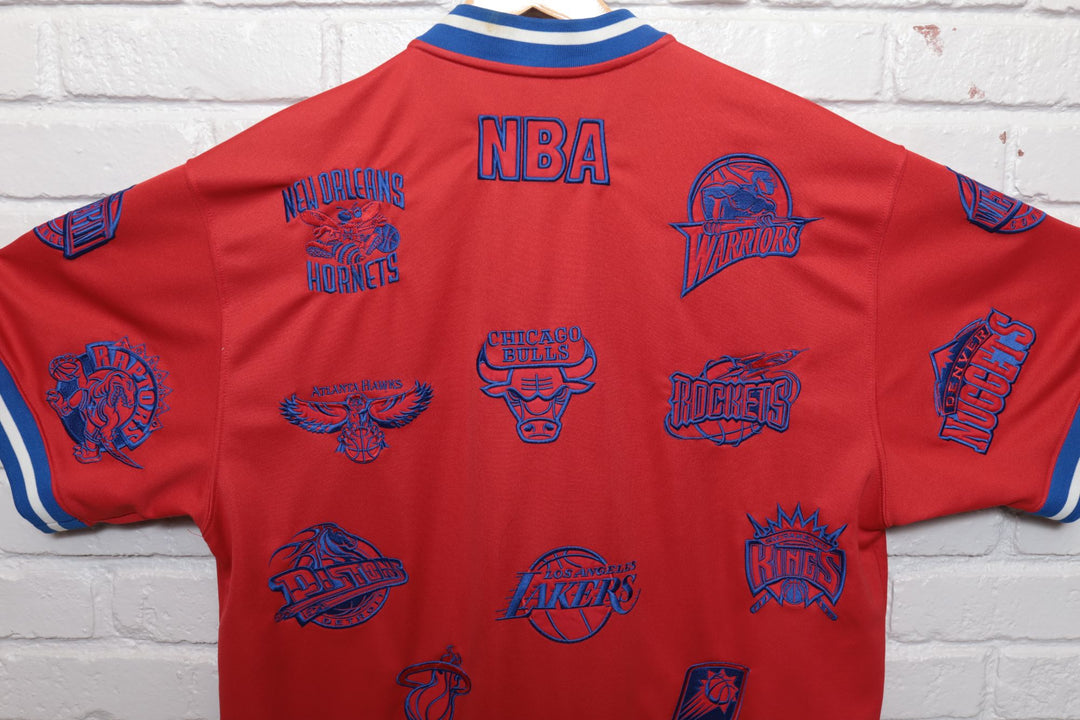 NBA Logos Vintage Warm Up Shirt  XL 2000s