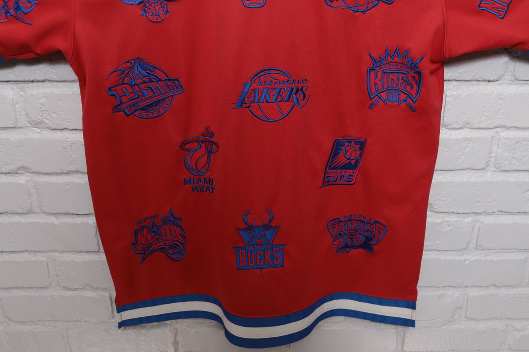 NBA Logos Vintage Warm Up Shirt  XL 2000s