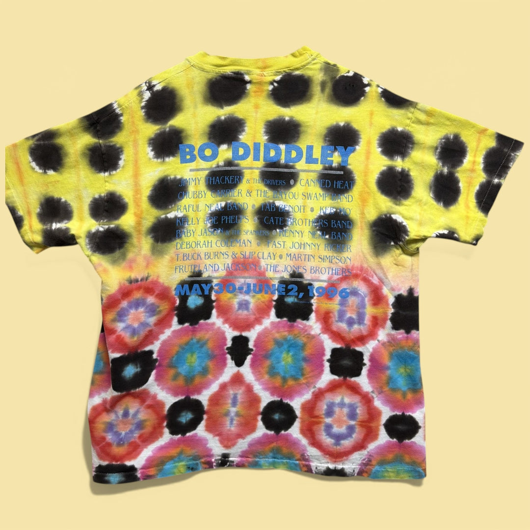 Vintage 90s Eureka Springs Blues Festival Tie Dye T Shirt Size XL