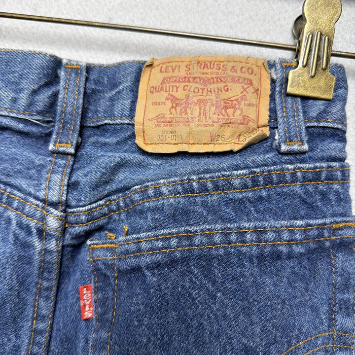Vintage Levi's 701 Student 1980s Button Fly 501 Jeans Size 24