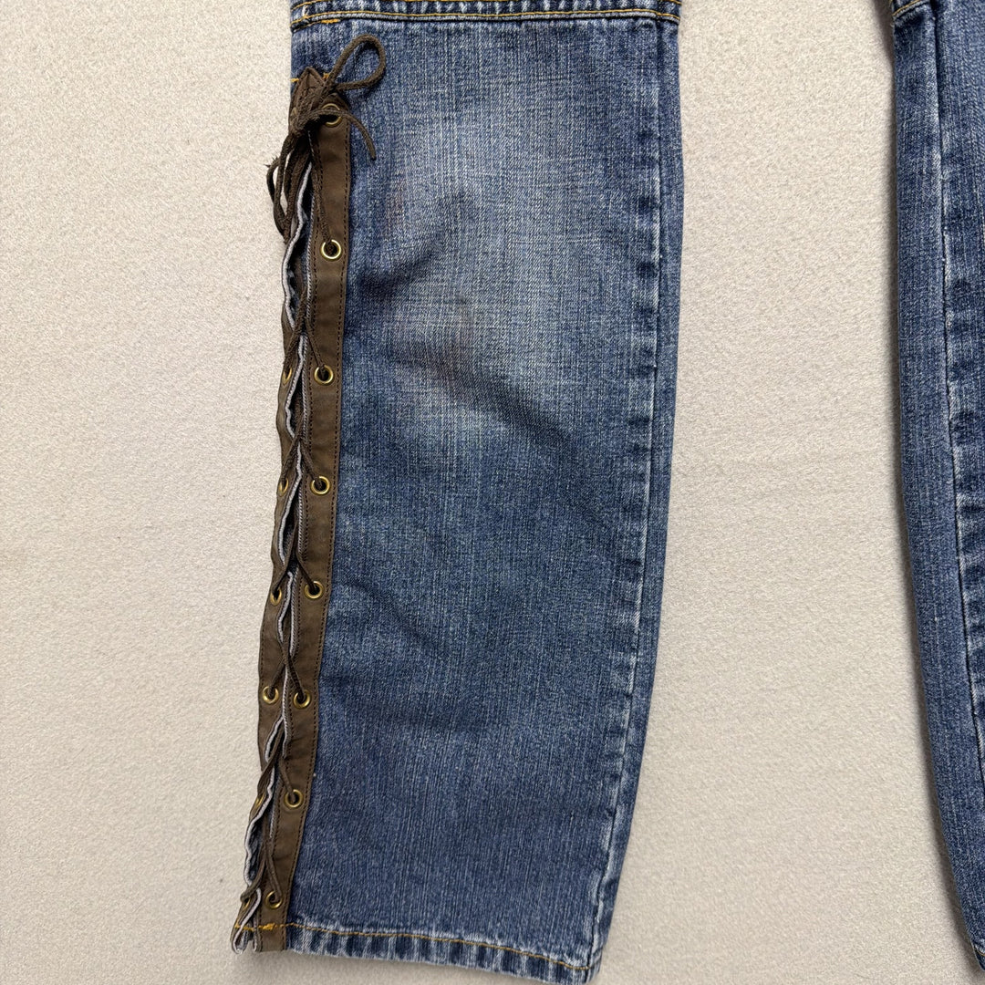 Vintage Ralph Lauren Lace Up Leg Polo Jeans Size 29