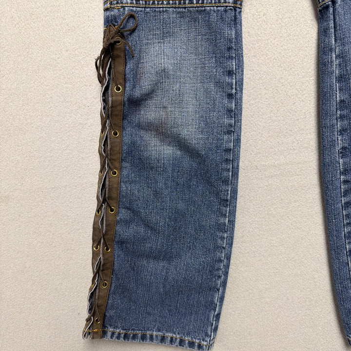 Vintage Ralph Lauren Lace Up Leg Polo Jeans Size 29