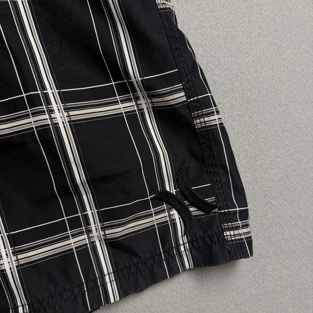 Hurley Plaid Y2K Board Shorts Size 36