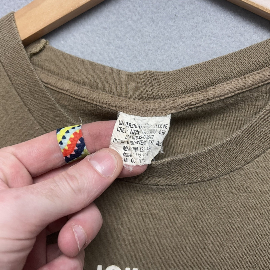 Vintage 90's Military "Join The Reserves" Brown Shirt Size Medium