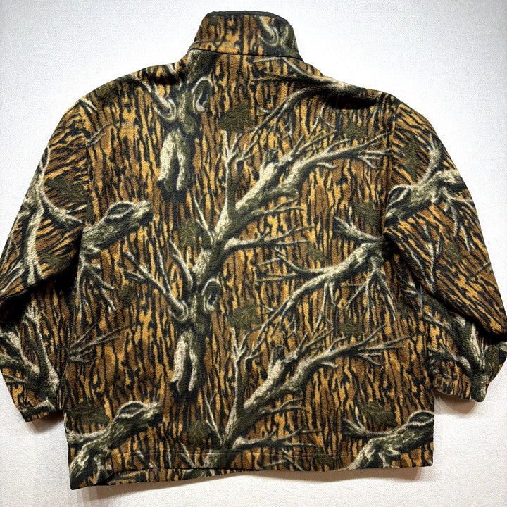 Vintage Mossy Oak Treestand Camo Fleece Jacket Size XXL