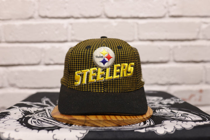 Pittsburgh Steelers Vintage Logo Athletic Grid Hat 90s