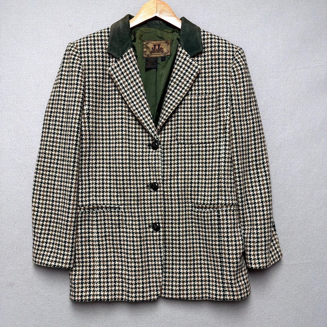 Vintage J.L. Colebrook Houndstooth Blazer Size Small