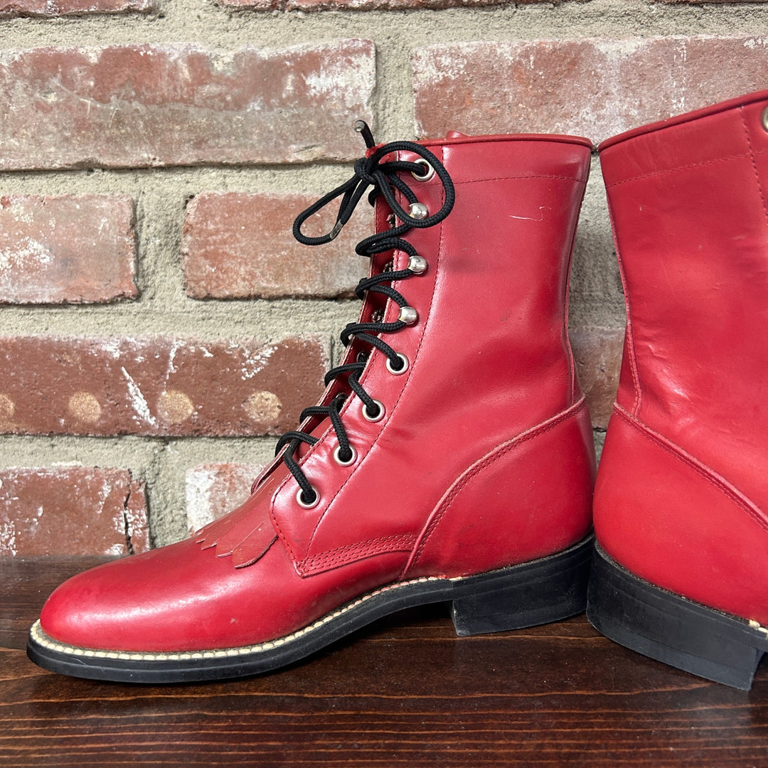Vintage Justin Diamond J Kiltie Roper Boots Size 5B