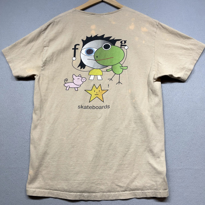 Frog Skateboards Distressed T Shirt Size Large