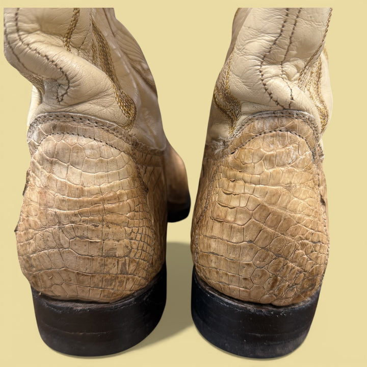 Cuadra Caiman Exotic Leather Cowboy Boots Size 7.5