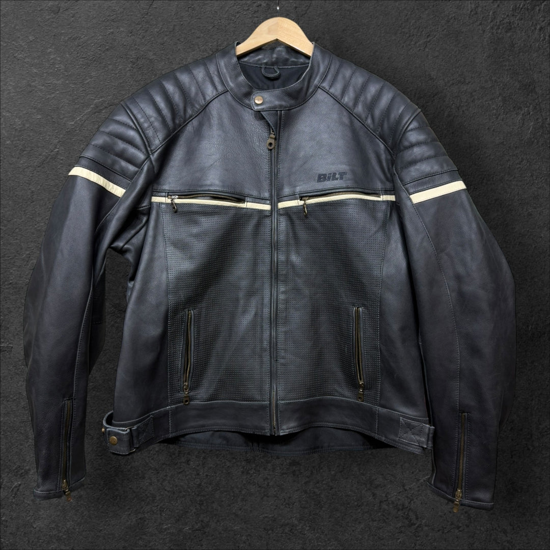 Vintage Custom Bilt 2000s Leather Moto Jacket Size 50