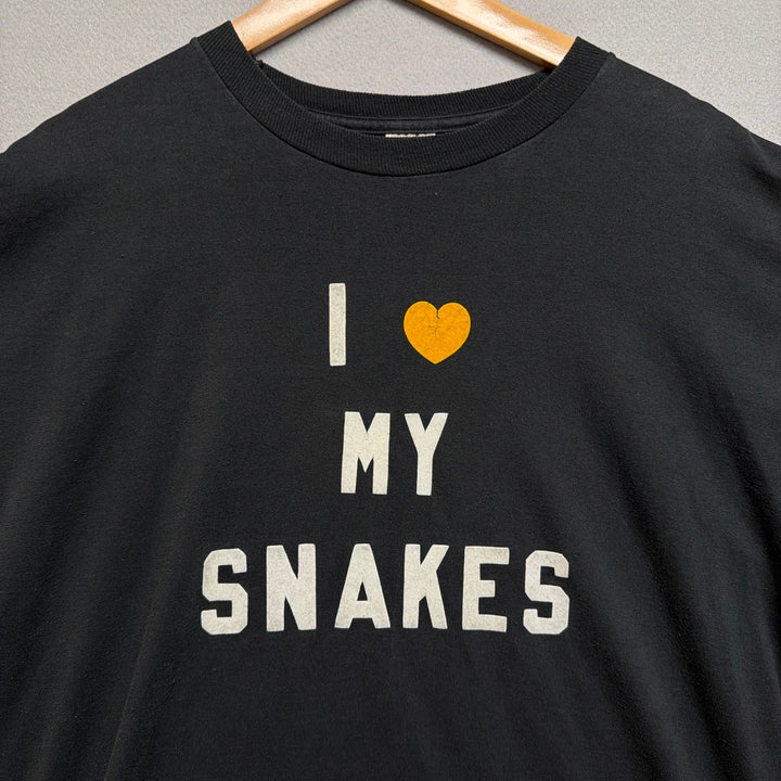 Vintage 80s I love my snakes T Shirt Size XL