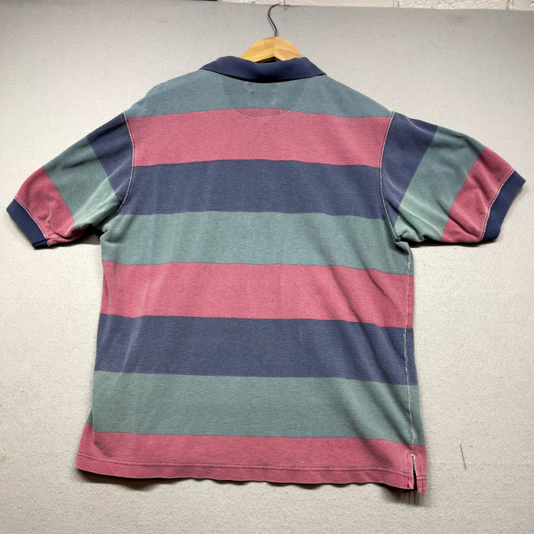 Vintage Dockers Faded Striped Polo shirt size Medium