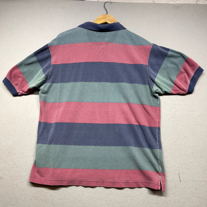 Vintage Dockers Faded Striped Polo shirt size Medium