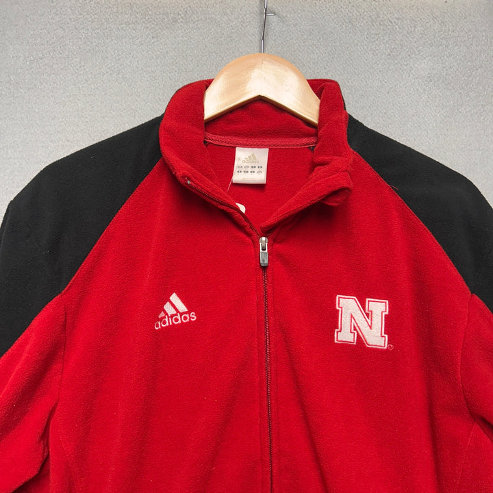 Adidas University of Nebraska Fleece Zip Up Size Small