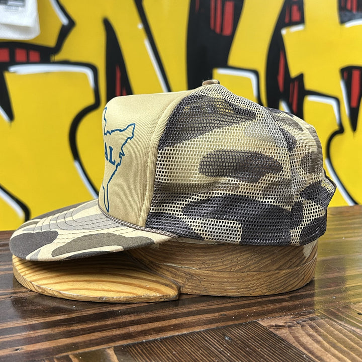 US Seal Vintage Camo Snapback Trucker Hat 80s
